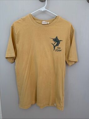 Gone Fishin' Marlin Short-Sleeve Tee - Mustard Yellow